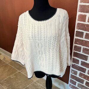 NWOT Victoria’s Secret Cropped Cable Knit Sweater SZ M